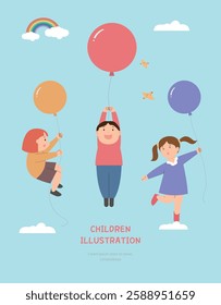 Kindergarten and elementary school entrance children character vector illustration