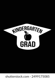 Kindergarten grad EPS file for cutting machine. You can edit and print this vector art with EPS editor.