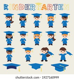 Kindergarten Graduates Clipart Class 2021 Graduates Stock Vector