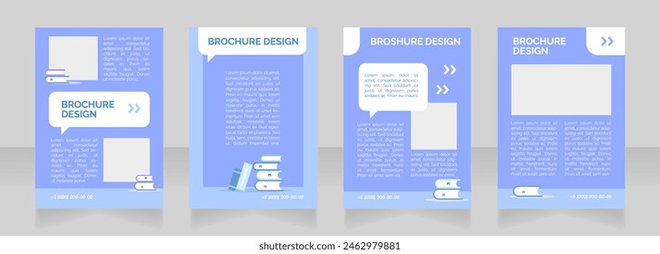 Kindergarten graduation blank brochure layout design. Primary school. Vertical poster template set with empty copy space for text. Premade corporate reports collection. Editable flyer paper pages