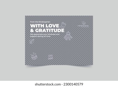 Kindergarten greeting card template. A clean, modern, and high-quality design business card vector design. Editable and customize template business card