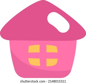 Casa de jardín de infancia, ilustración, vector sobre un fondo blanco.