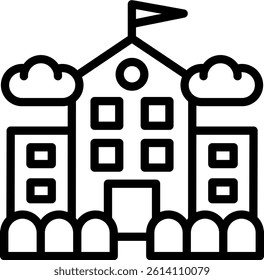 Kindergarten Icon Outline Vector Illustration