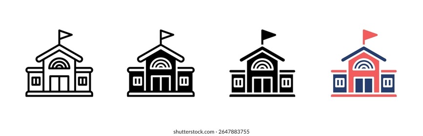 Kindergarten icon sheet multiple style collection