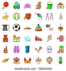 Kindergarten icons set. Cartoon style of 36 kindergarten vector icons for web isolated on white background