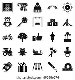 Kindergarten icons set. Simple set of 25 kindergarten vector icons for web isolated on white background