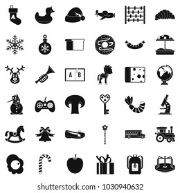 Kindergarten icons set. Simple set of 36 kindergarten vector icons for web isolated on white background