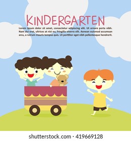 KinderGarten illustration template