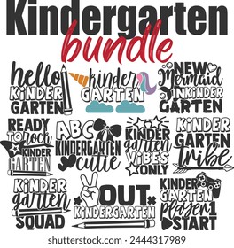 Kindergarten Kid Vector Designs Bundle