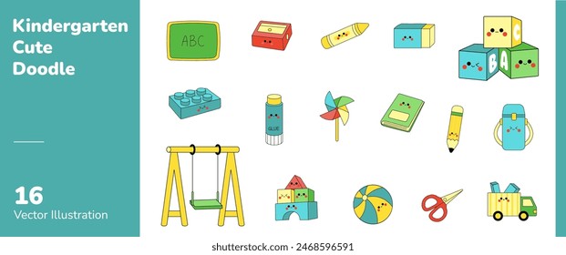 Kindergarten and Learning Cute Doodle