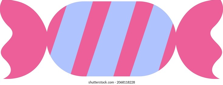 Caramelos rosa de jardín de infancia, ilustración, vector, sobre un fondo blanco.
