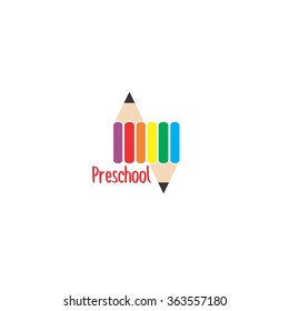 Kindergarten, Playground, And Daycare Logo,learning And Education,Vector Logo Template