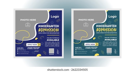 Kindergarten School Admission Social Media Post