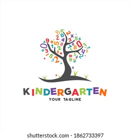 kindergarten school  logo vector  template