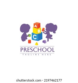 Kindergarten School Or Preschool Logo , Day Care Logo ,child Care Logo