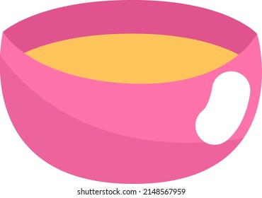 Kindergarten soup , illustration, vector on a white background.