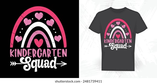 Kindergarten Squad Funny Vintage Back To School T-shirt Design