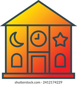 Kindergarten, Vektorsymbol. Kann für Druck-, Mobil- und Web-Anwendungen verwendet werden.
