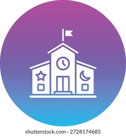 Kindergarten, Vektorsymbol. Kann für Druck-, Mobil- und Web-Anwendungen verwendet werden.