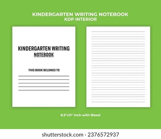 Kindergarten Writing Paper Notebook KDP Interior