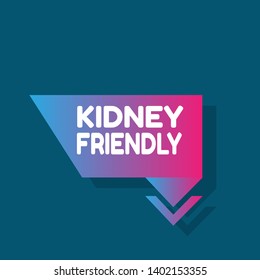 kindey friendly emblem, label, badge,sticker. kindey friendly speech bubble 