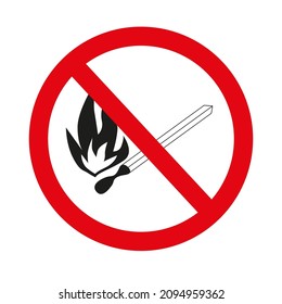 kindling fire is prohibited. no fire sign