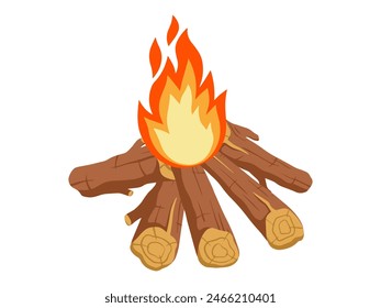 kindling wood Element Background Illustration