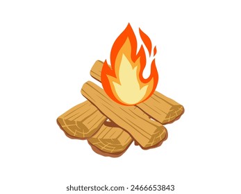 kindling wood Element Background Illustration