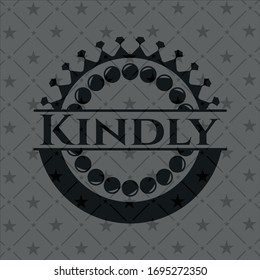 Kindly dark emblem. Retro. Vector Illustration. Detailed.