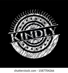 Kindly on chalkboard. Vector Illustration. Detailed.
