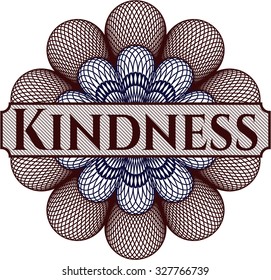 Kindness abstract linear rosette