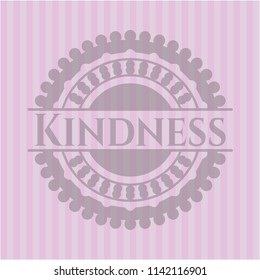 Kindness badge with pink background