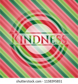 Kindness christmas emblem background.