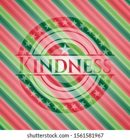 Kindness christmas emblem. Vector Illustration. Detailed.