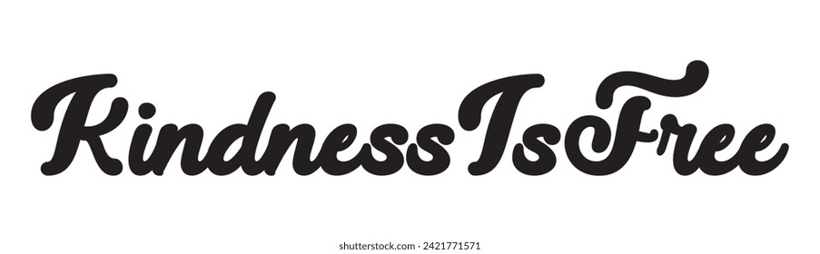 kindness is free text on white background.