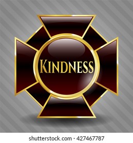 Kindness gold emblem or badge