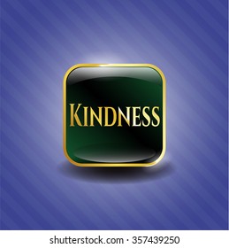 Kindness gold shiny emblem