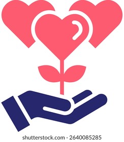 Kindness Icon Fill Vector Illustration