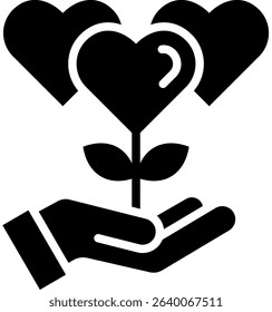 Kindness Icon Glyph Vector Illustration