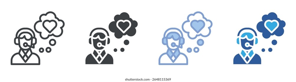 Kindness icon set multiple style collection