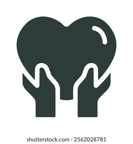 Kindness icon vector illustration. Simple fill style