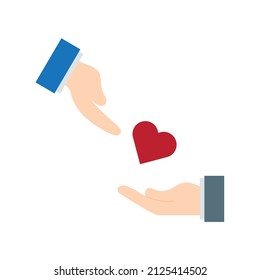 Kindness icon vector image. Can also be used for Donations. Suitable for mobile apps, web apps and print media.