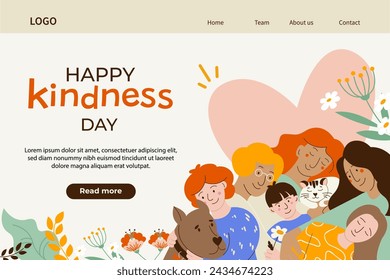 Kindness landing page in flat design