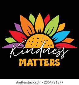 Kindness Matters Halbblume World Kindness Day T-Shirt Design