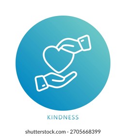 Icono de la mini ilustración de la amabilidad. Uso Para El Concepto Moderno, Impresión, Ui, Ux Kit, Web Y Desarrollo De App. Vector Relacionado Con Finanzas De Negocios, Administración Y Más