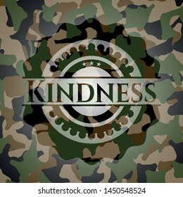Kindness on camouflaged pattern. Vector Illustration. Detailed.
