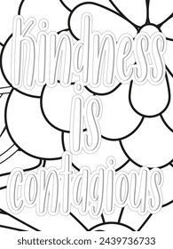Hermosa ilustración en blanco y negro para el libro de colorear para adultos