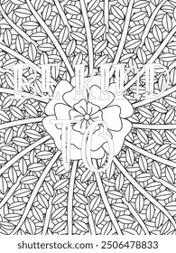 Kindness Quotes Flower Coloring Page Beautiful black and white illustration for adult coloring book, All these designs are hand-drawn and unique