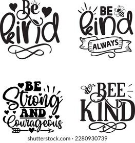 Kindness Quotes svg Bundle. Quotes about Retro Kindness, Kindness cut files Bundle of svg eps Files for Cutting Machines Cameo Cricut, Kindness Quotes