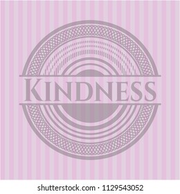 Kindness retro pink emblem
